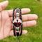 Bracelet croix des templiers chauds pour hommes unisexe symbole maçonnique verre motif personnalisé Bracelets en cuir tissé Bracelet 1