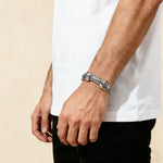 Bracelet Double Tête de Serpent sur Chaîne - Vignette | Médiéfan