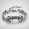 Bracelet Double Tête de Serpent sur Chaîne