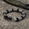 Bracelet Hache Viking Noir Rouge / 19 cm