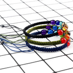 Bracelet Macramé Tressé 7 Perles de Chakras - Vignette | Médiéfan