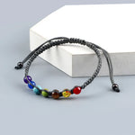 Bracelet Macramé Tressé 7 Perles de Chakras - Vignette | Médiéfan