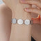 Bracelet Médaillons Fleur de Vie Hexagonale Argenté