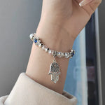 Bracelet Perles de Cristal Mains de Fatima et Breloque - Vignette | Médiéfan