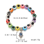 Bracelet Perles Œil Turc et Breloque Main de Fatima - Vignette | Médiéfan
