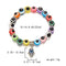 Bracelet Perles Œil Turc et Breloque Main de Fatima Multicolore