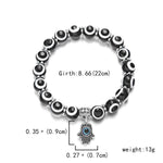 Bracelet Perles Œil Turc et Breloque Main de Fatima - Vignette | Médiéfan