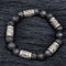 Bracelet Pierre de Lave Runique Argent / 5 runes