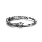 Bracelet Serpent Double Tour à Écailles Ciselées - Vignette | Médiéfan