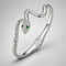 Bracelet Serpent Femme à Tête Scintillante Argenté
