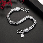 Bracelet Fin Chaîne Byzantine Tête de Dragon - Vignette | Médiéfan