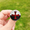 Broches de chevaliers templiers pour hommes, croix rouge, symbole maçonnique, Cabochon en verre, Badge, épingles en métal, cadeau 2 / Silver 25mm