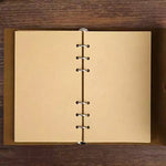 Carnet en cuir - Motif feuille - Vignette | Médiéfan