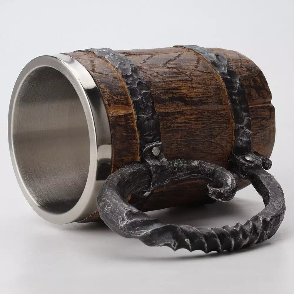 Tasse nordique Viking Rune – Chope de bière pour homme, décoration nordique, tasse à café en bois en acier inoxydable, cadeau pour homme, tasse à bière Stein Tasse nordique Viking Rune – Chope de bière pour homme, décoration nordique, tasse à café en bois en acier inoxydable, cadeau pour homme, tasse à bière Stein