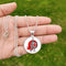 Collier chevaliers templiers Vintage, pendentif croix rouge, Cabochon en verre, longue chaîne, croix Solomons, symbole maçonnique K / Silver