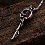 Collier Clé au Serpent et Pierre Pourpre - Vignette | Médiéfan