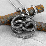 Collier Double Ouroboros Entrelacé - Vignette | Médiéfan