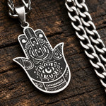 Collier Grande Main de Fatima Mandala Gravé - Vignette | Médiéfan
