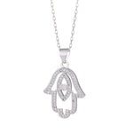 Collier Main de Fatima Ajourée Pavée à Œil - Vignette | Médiéfan