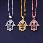 Collier Main de Fatima Filigrane Pavé - Vignette | Médiéfan