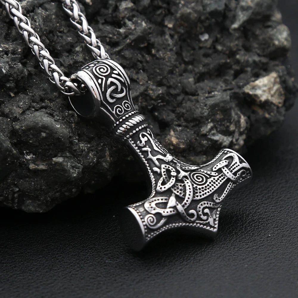 Collier acier marteau de Thor viking