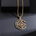 Collier Nœud de Sorcière et Croissant de Lune - Vignette | Médiéfan