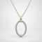 Collier Ovale aux Deux Serpents Argenté vieilli