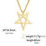 Collier Pentagramme Inversé Ajouré - Vignette | Médiéfan