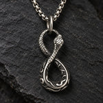 Collier Serpent Infini Ciselé - Vignette | Médiéfan