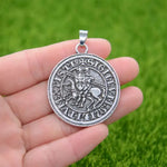 Collier templier pendentif sceau des cavaliers « Sigillum Militum » - Vignette | Médiéfan