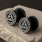 Faux Plugs Triquetra Noir - Vignette | Médiéfan