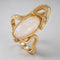 Bague Serpent Pierre Opaline sur fond clair