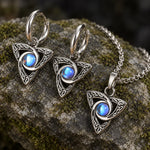Parure Triquetra à Pierre Bleue Irisée - Vignette | Médiéfan