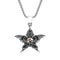 Nordic Vikings Wolf Tooth Pendant Necklace 316L Stainless Steel Hip Hop Rock Fashion Leather Rope Chain Jewelry Gifts Wholesale Style F9 / Red