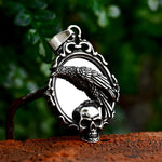 Collier Corbeau & Crâne au Miroir - Vignette | Médiéfan