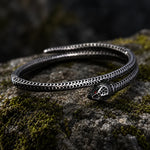 Bracelet Serpent Double Tour à Écailles Ciselées - Vignette | Médiéfan