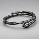 Bracelet Serpent Double Tour à Écailles Ciselées - Vignette | Médiéfan