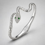Bracelet Serpent Femme à Tête Scintillante - Vignette | Médiéfan