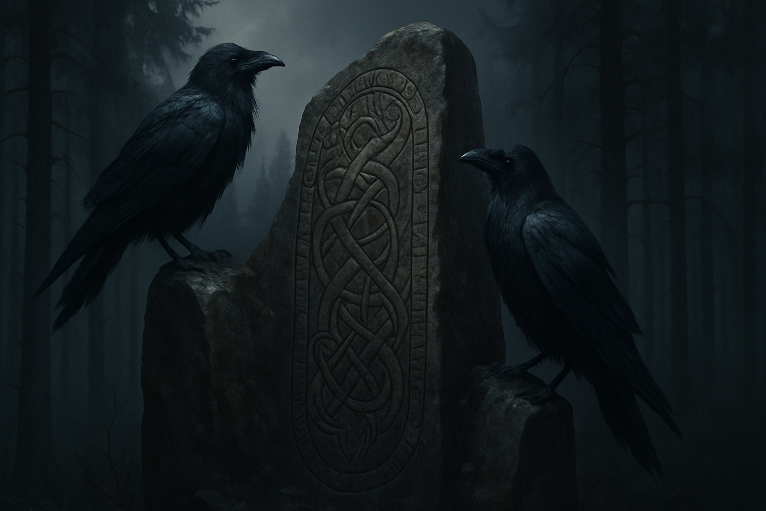 Bannière Corbeaux d'Odin (Hugin & Munin) — Médiéfan