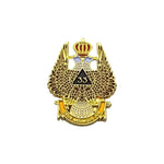 Pin's franc-maçon triangle rayonnant doré - Vignette | Médiéfan