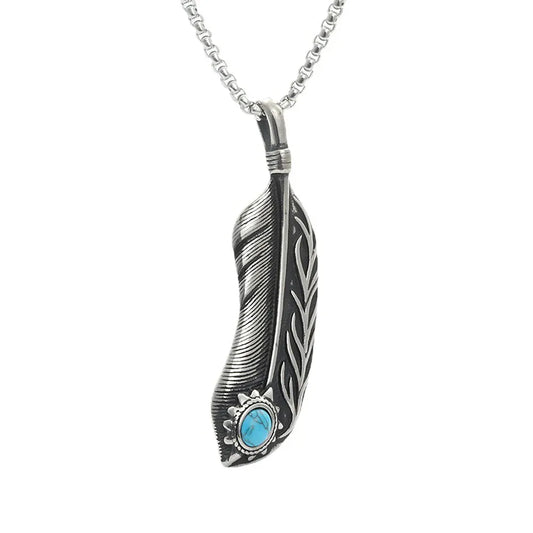 Nordic Vikings Wolf Tooth Pendant Necklace 316L Stainless Steel Hip Hop Rock Fashion Leather Rope Chain Jewelry Gifts Wholesale Style E10 / WHITE