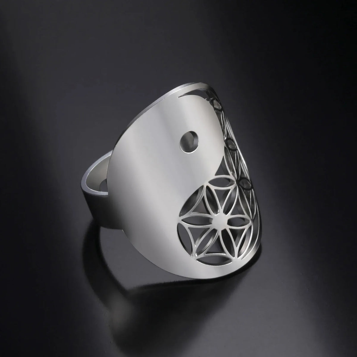 Bague Yin Yang Fleur de Vie