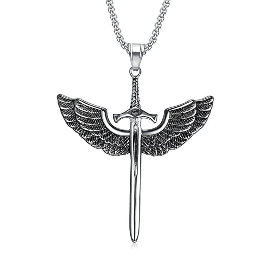 Nordic Vikings Wolf Tooth Pendant Necklace 316L Stainless Steel Hip Hop Rock Fashion Leather Rope Chain Jewelry Gifts Wholesale Style G7 / WHITE