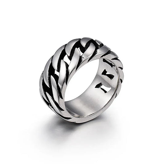 Fashion Polished Stainless Steel Rings For Men Women Classic Simple Square Finger Ring Wedding Party Jewelry Gifts Dropshipping Style H4 / 8