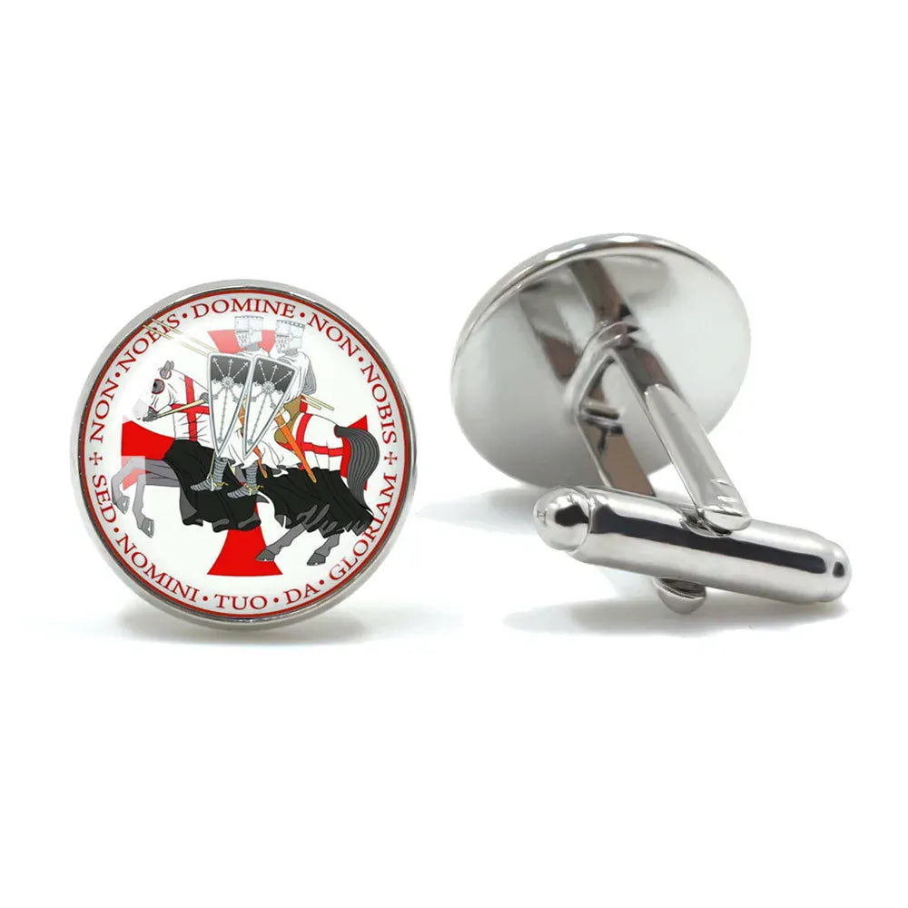 Vintage hommes manchette franc-maçon Illuminati templiers Logo maçon maçonnique verre gemme boutons de manchette costume boutons de manchette hommes chemise accessoires 7