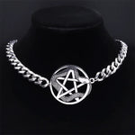 Collier Ras-du-Cou Pentacle au Serpent - Vignette | Médiéfan