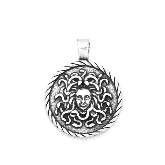 Gothic Classic Medusa Pendant Necklace For Men Women Stainless Steel Vintage Snake Animal Accessories Party Gift Fashion Jewelry No Chain 2
