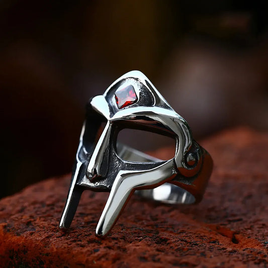 Bague serre de dragon pierre rouge