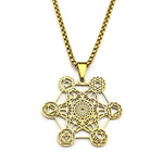 Collier Cube de Métatron aux Symboles des Chakras - Vignette | Médiéfan