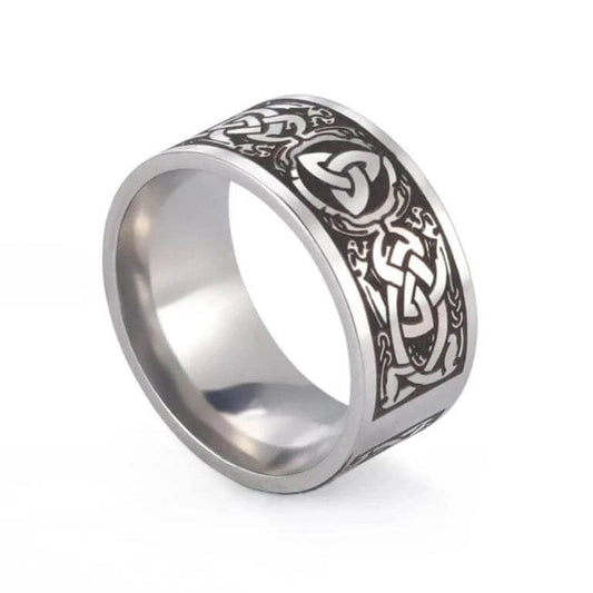 Anneau Celtique Triquetra Entrelacé Argenté / 7